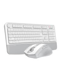 A4 TECH FG2500S Plus  BEYAZ 2.4GHz FN-MM Türkçe Q 3200DPI Klavye & Mouse Set